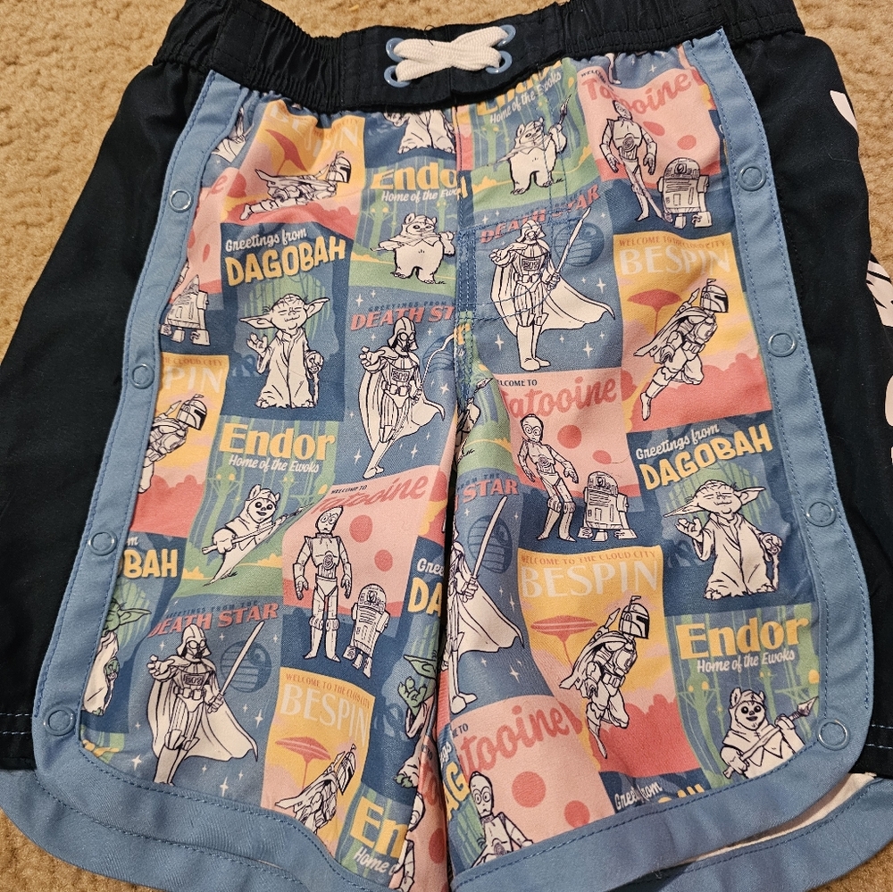 Boys Star Wars Themed Adaptive Swim Trunks - S